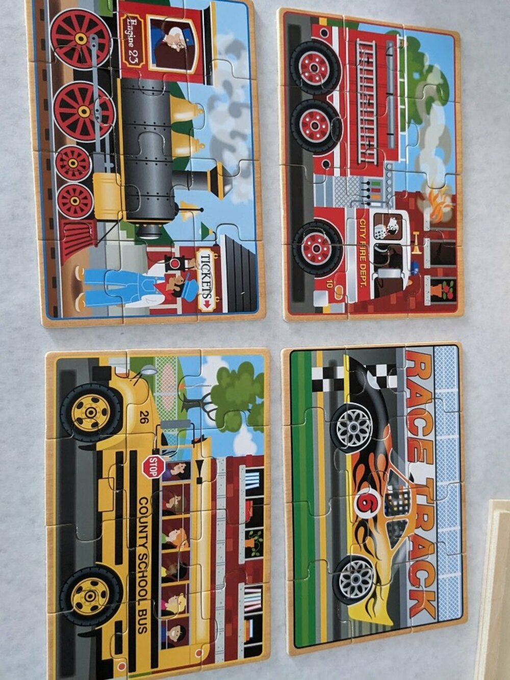Wooden JIgsaw Puzzle Set (Like New)